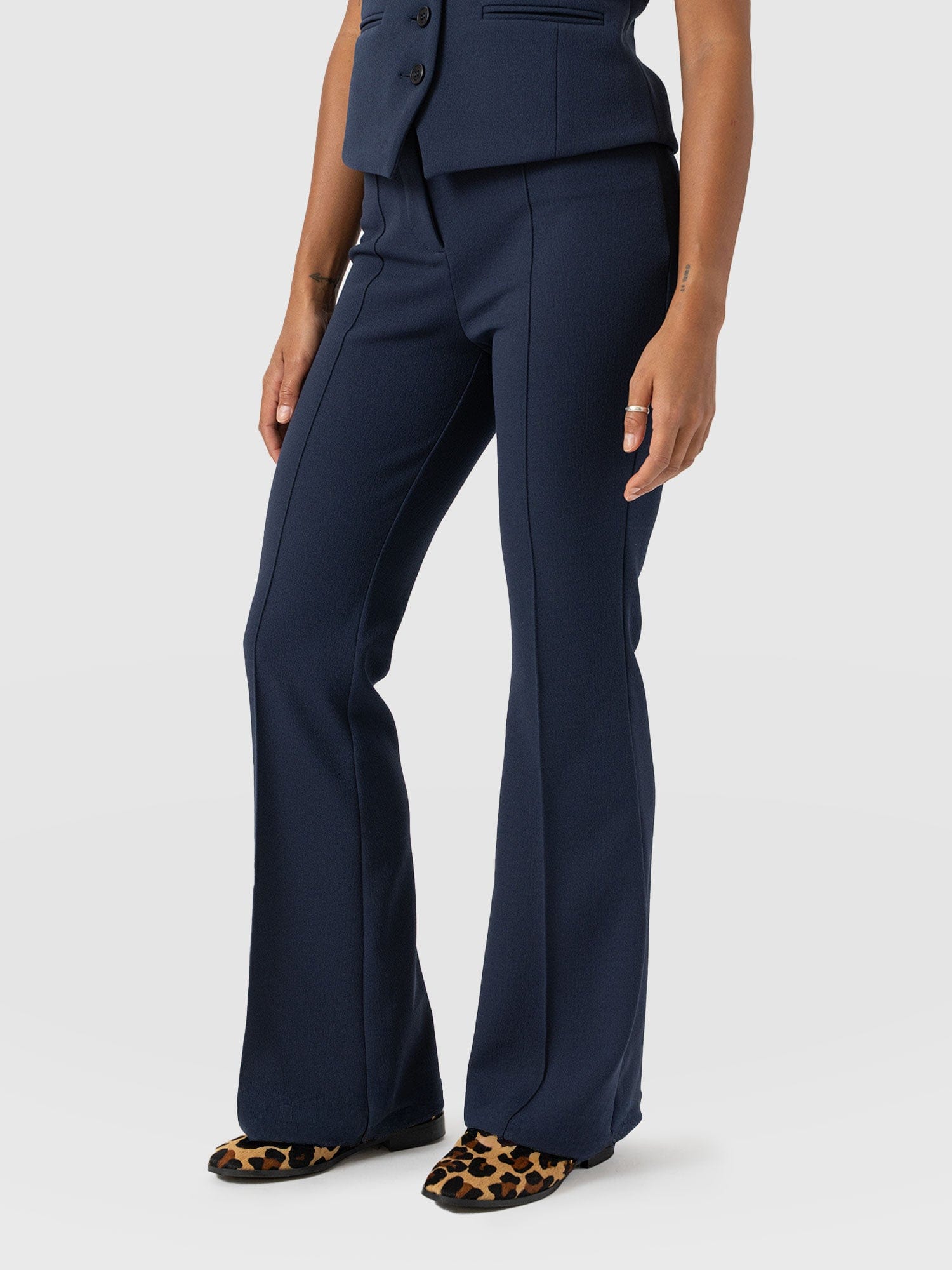 Freya Flared Pants - Navy - Women's Pants | Saint + Sofia USA